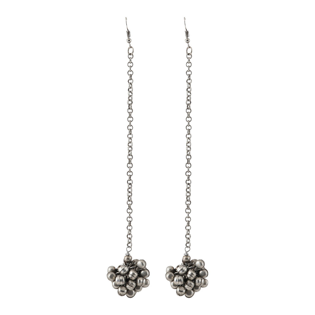 Teejh Aamna Ghungroo Silver Oxidised Earring