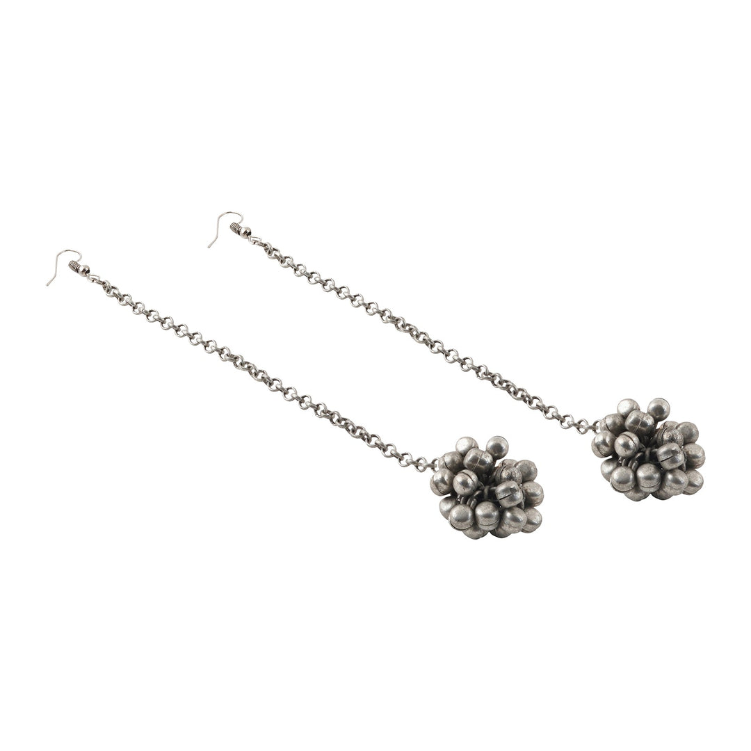 Teejh Aamna Ghungroo Silver Oxidised Earring
