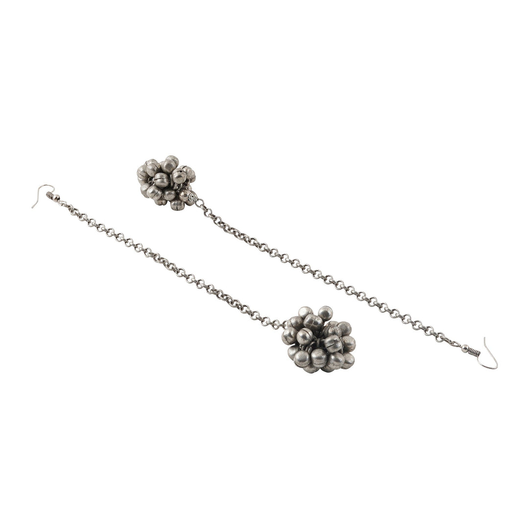 Teejh Aamna Ghungroo Silver Oxidised Earring
