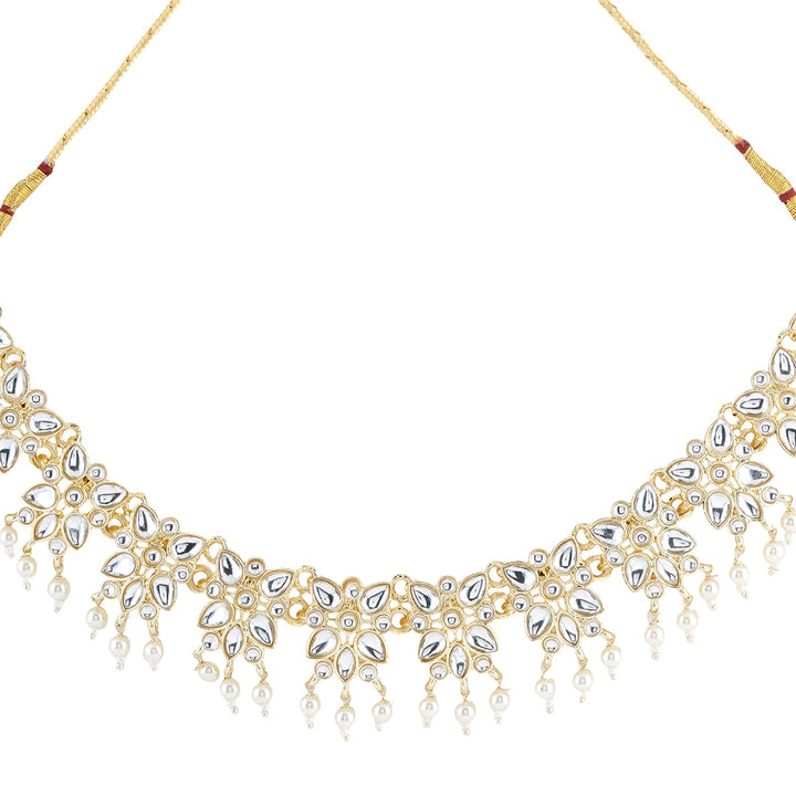 Teejh Anuka Pearl and Polki Necklace