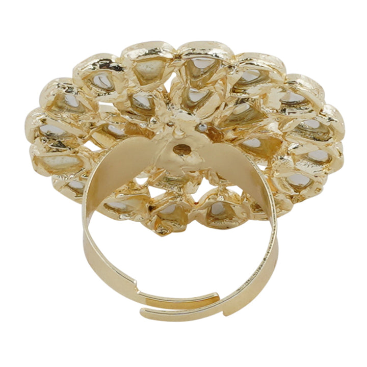 Teejh Raagini Pearl and Polki Ring