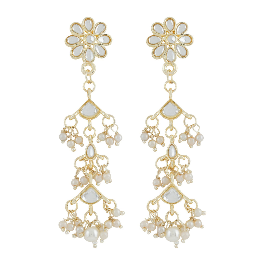Teejh Radhika Pearl and Polki Earring