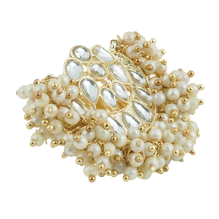 Teejh Ushika Pearl and Polki Ring