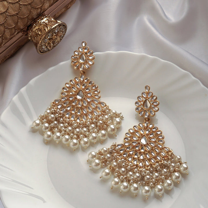 Teejh Hritika Pearl and Polki Earring