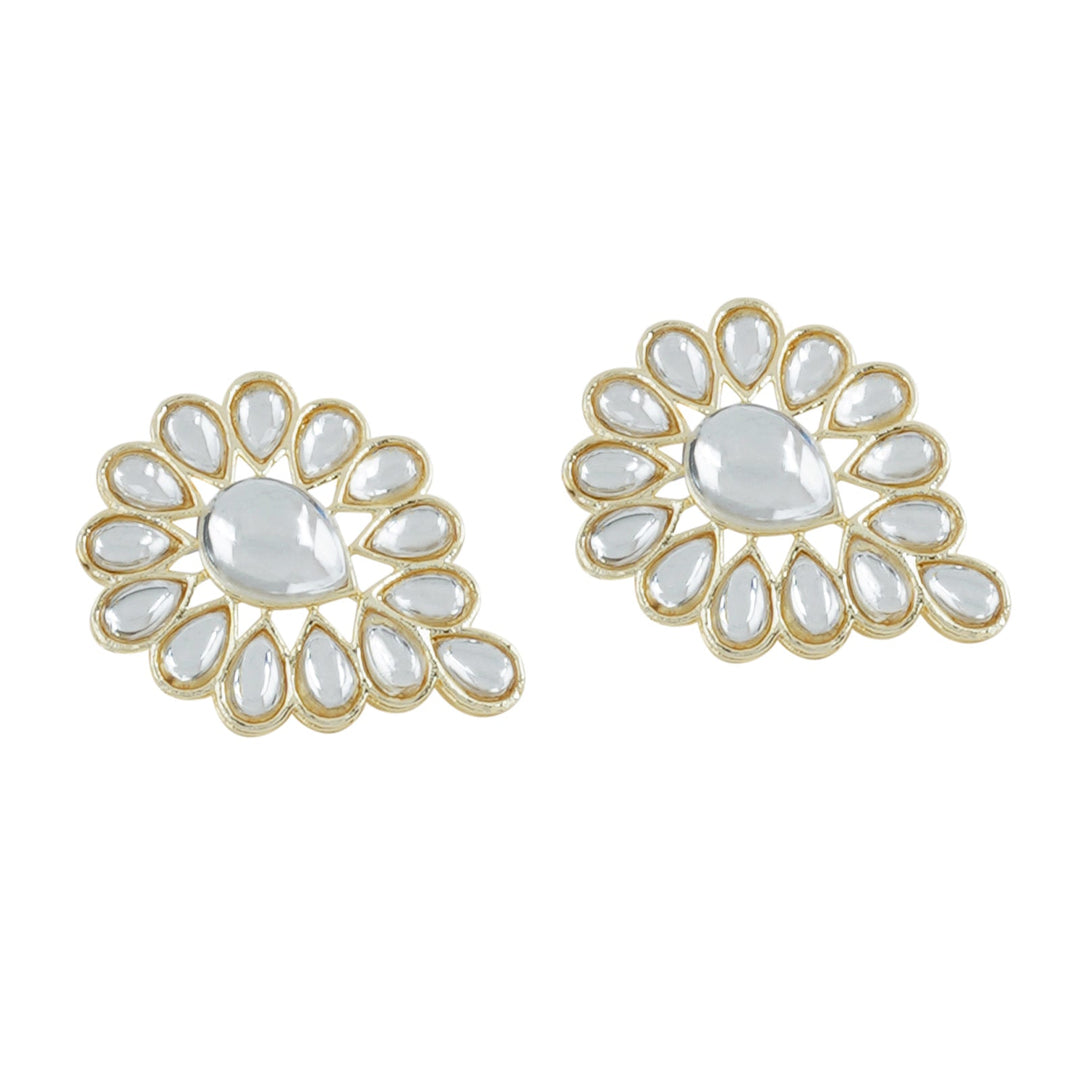 Teejh Jhilmil Pearl and Polki Necklace Set