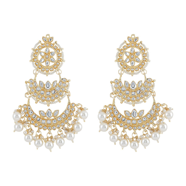 Teejh Eshana Pearl and Polki Earring