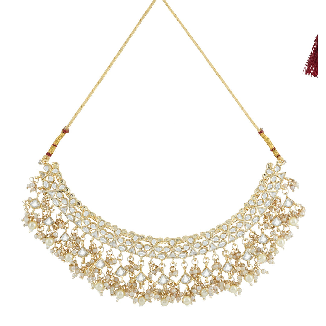 Teejh Nitaraa Pearl and Polki Necklace