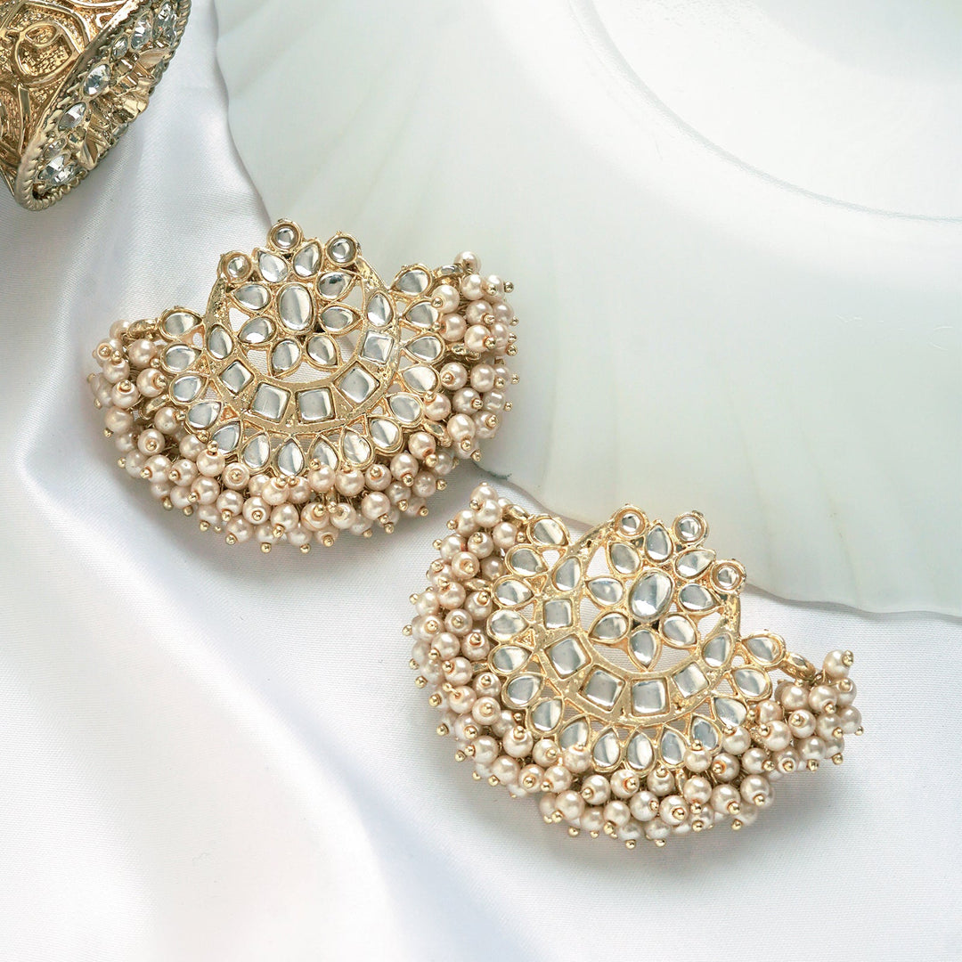 Teejh Kanak Pearl and Polki Earring