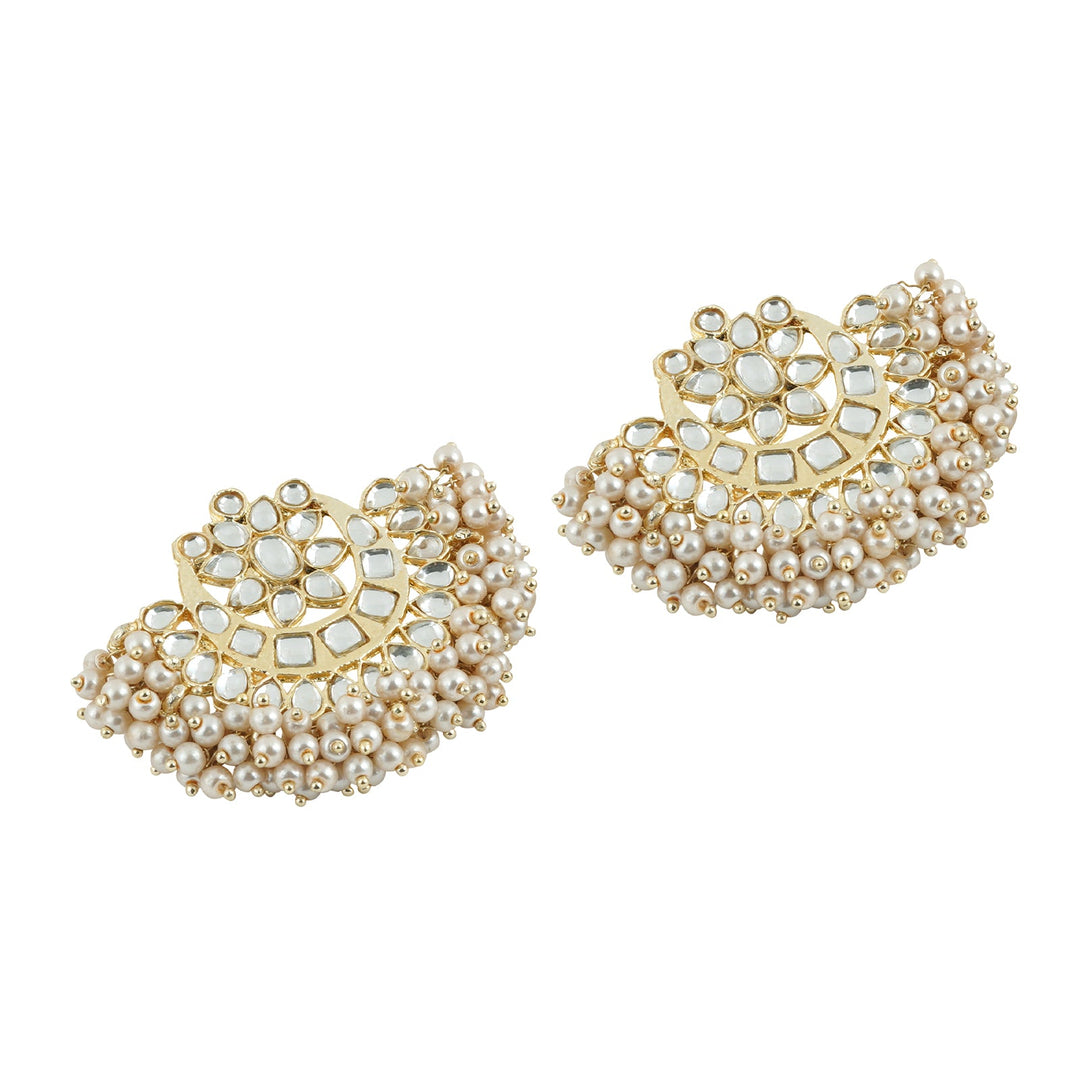 Teejh Kanak Pearl and Polki Earring