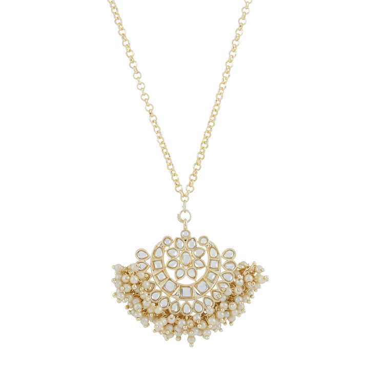 Teejh Yadavi Pearl and Polki Necklace