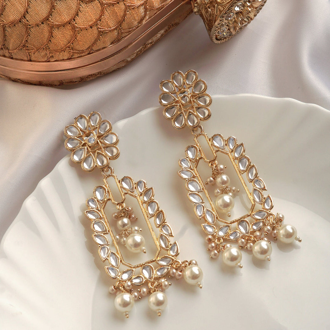 Teejh Enakshi Pearl and Polki Earring