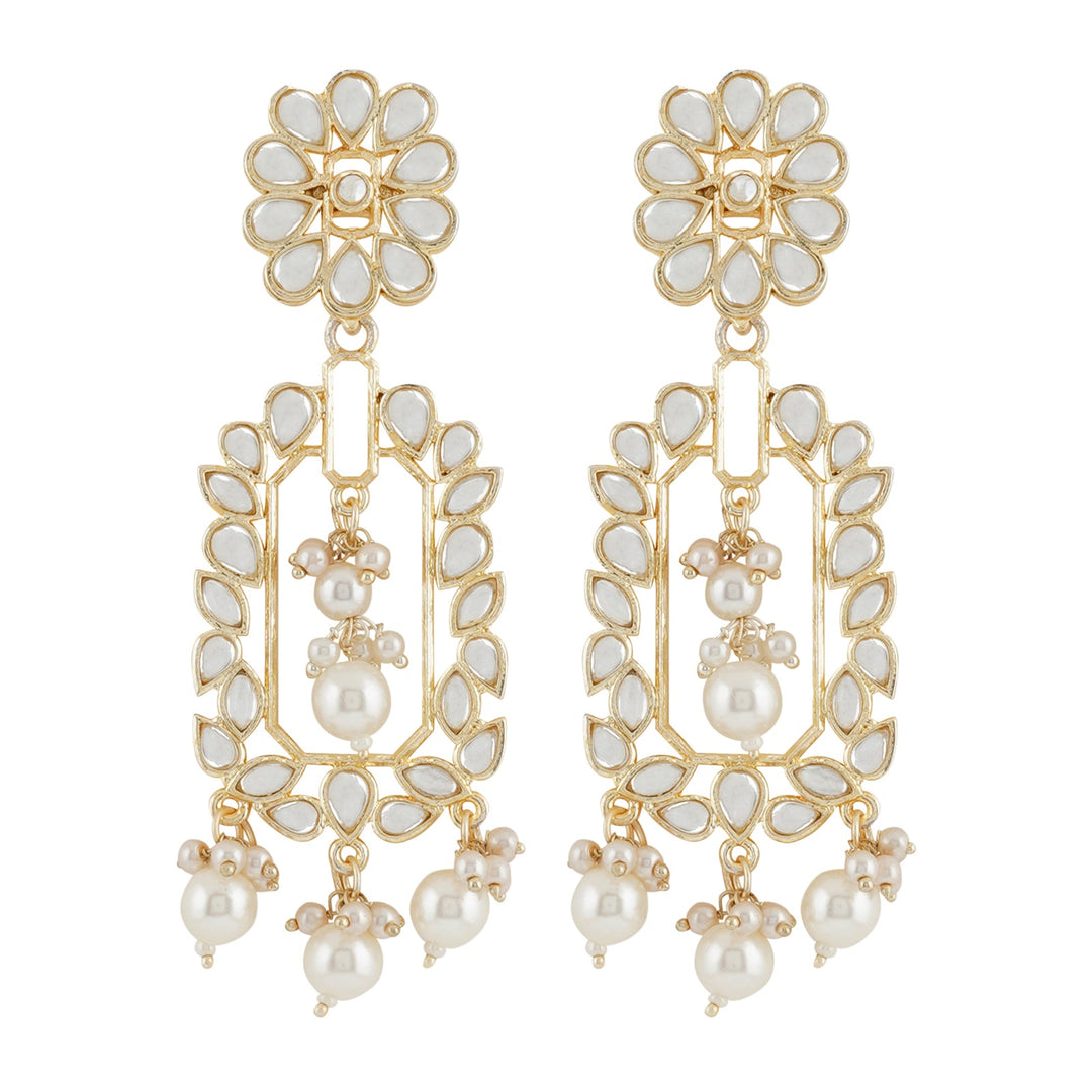 Teejh Enakshi Pearl and Polki Earring
