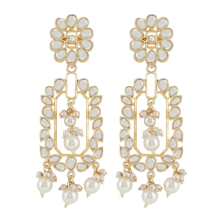 Teejh Enakshi Pearl and Polki Earring