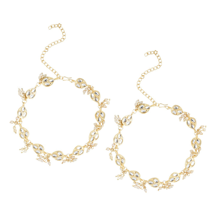 Teejh Mairaa Pearl and Polki Anklet