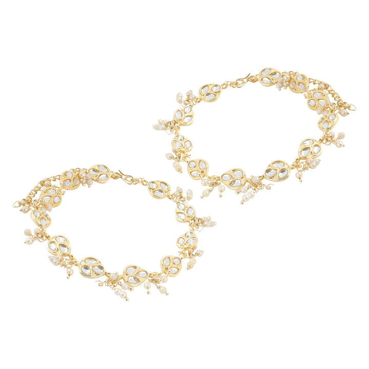 Teejh Mairaa Pearl and Polki Anklet
