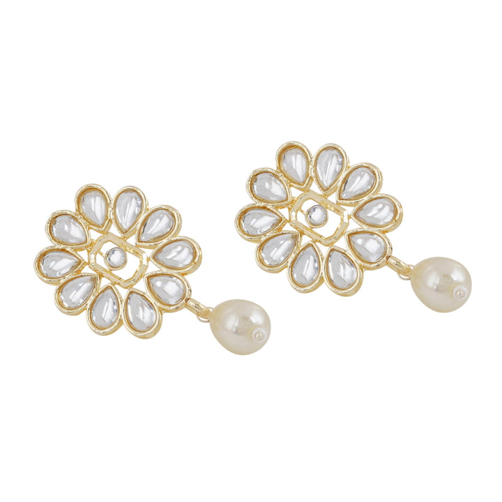 Teejh Grisha Pearl and Polki Earring