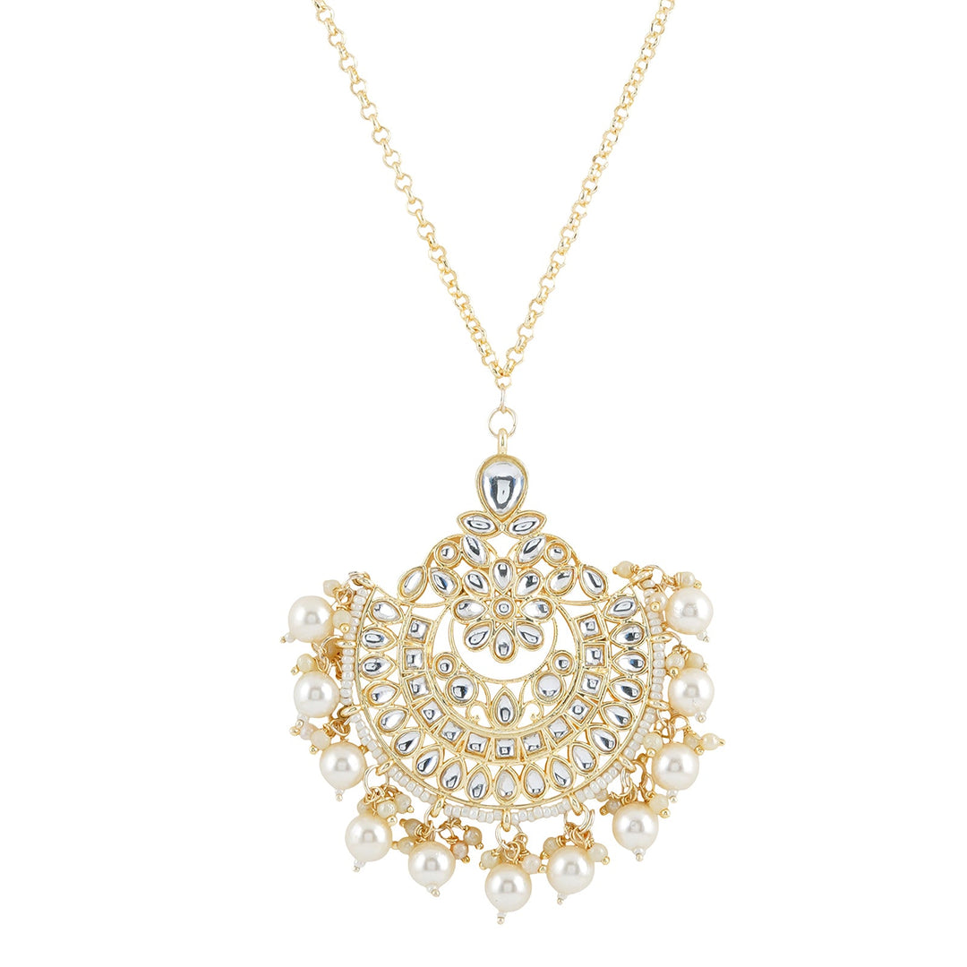 Teejh Yutika Pearl and Polki Neckalce
