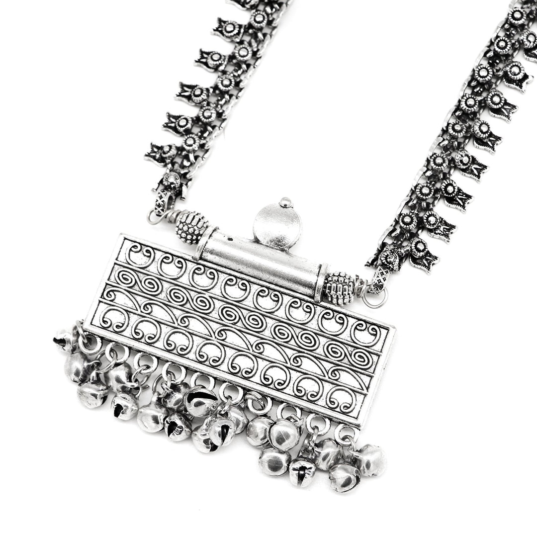 Teejh Driti Metallic Silver Oxidized Jewelry Gift Set