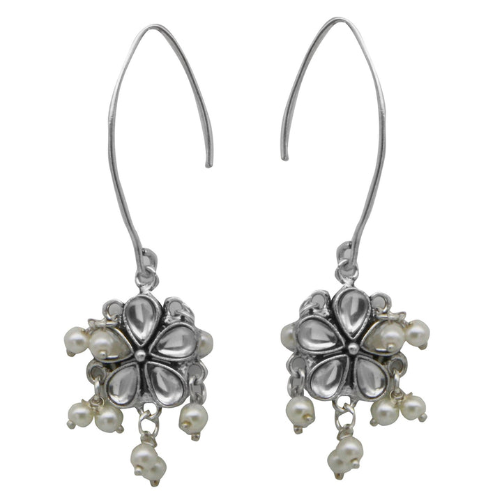Teejh Pavika Polki Stones Silver Oxidized Jewelry Gift Set