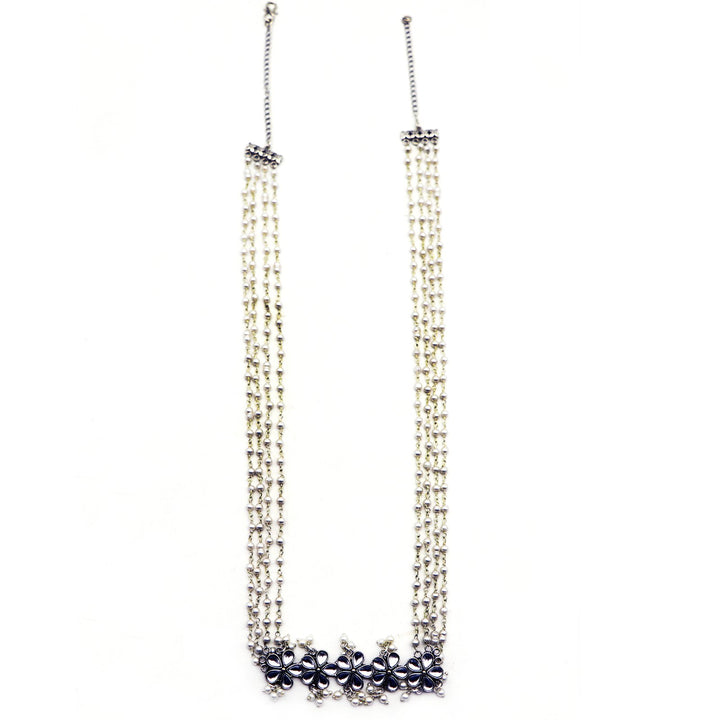 Teejh Pavika Polki Stones Silver Oxidized Jewelry Gift Set