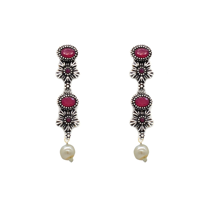 Rima Pink Silver Oxidized Jewelry Gift Set - Joker & Witch