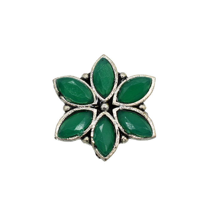 Urmi Green Silver Oxidized Jewelry Gift Set - Joker & Witch