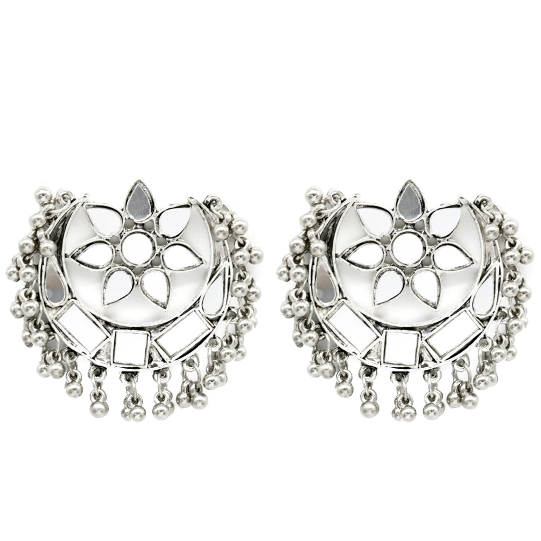 Janvi Silver Oxidized Mirror Jewelry Gift Set - Joker & Witch