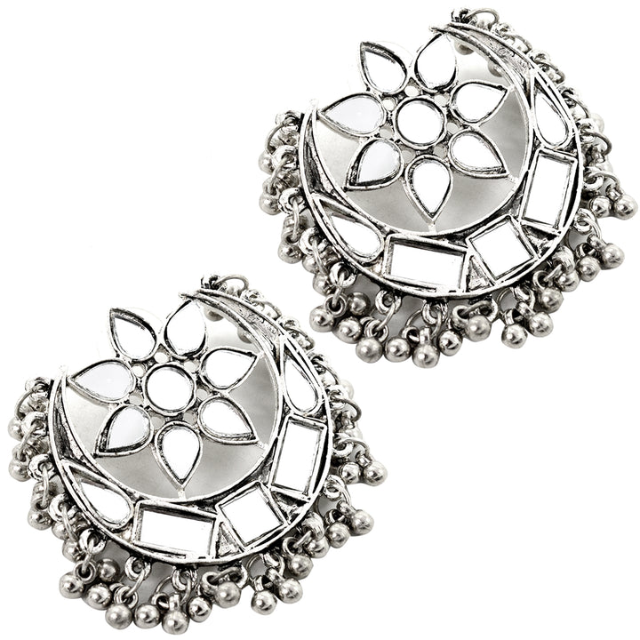Janvi Silver Oxidized Mirror Jewelry Gift Set - Joker & Witch