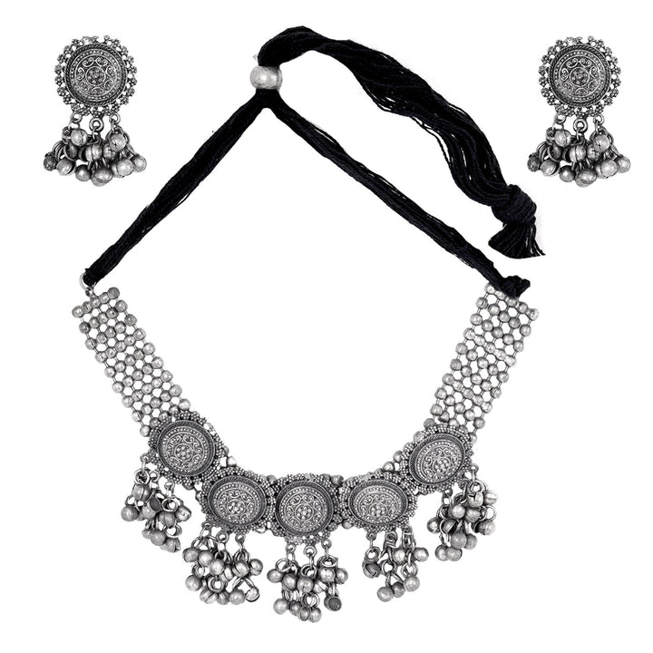 Teejh Srinaya Silver Oxidised Jewelry Gift Set