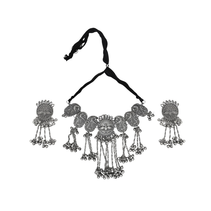 Teejh Nishana Silver Oxidised Jewelry Gift Set