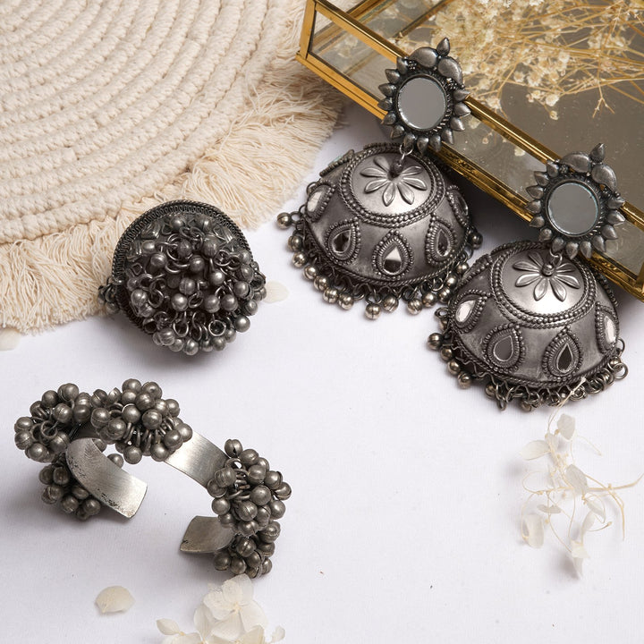 Teejh Ranita Silver Oxidised Jewelry Gift Set