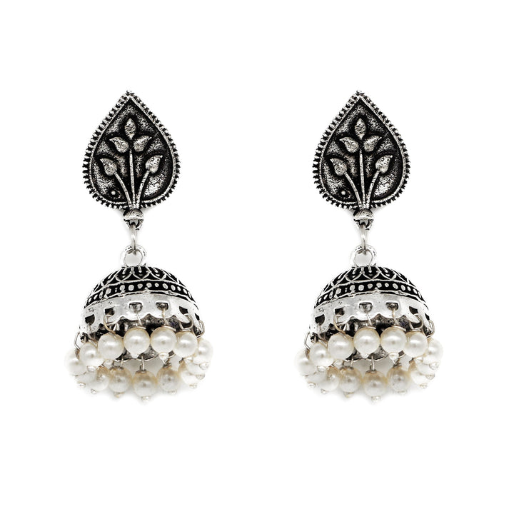 Teejh Shaila Silver Oxidised Multicolored Stone Jewelry Gift Set