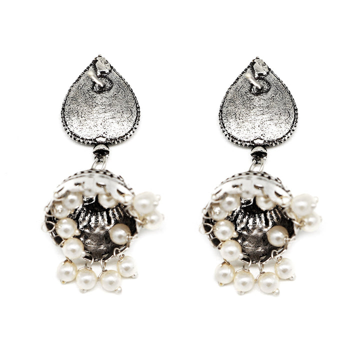 Teejh Shaila Silver Oxidised Multicolored Stone Jewelry Gift Set