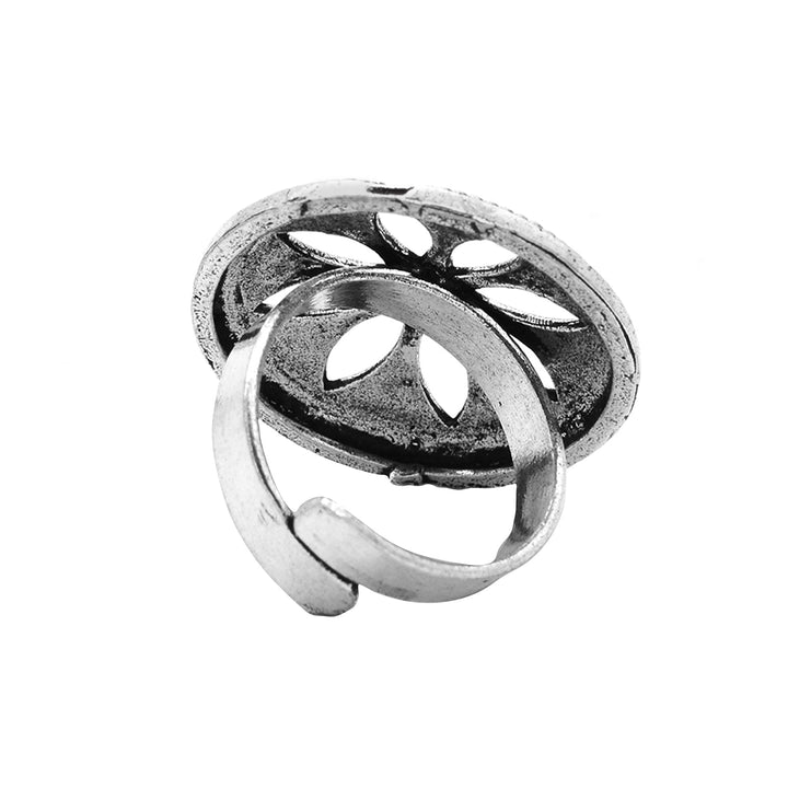 Teejh Shaila Silver Oxidised Multicolored Stone Jewelry Gift Set