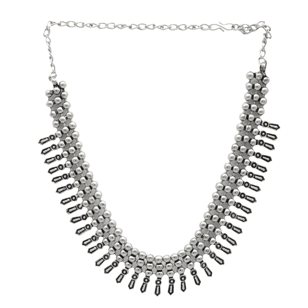 Teejh Nysa Metallic Silver oxidized Jewelry Gift Set