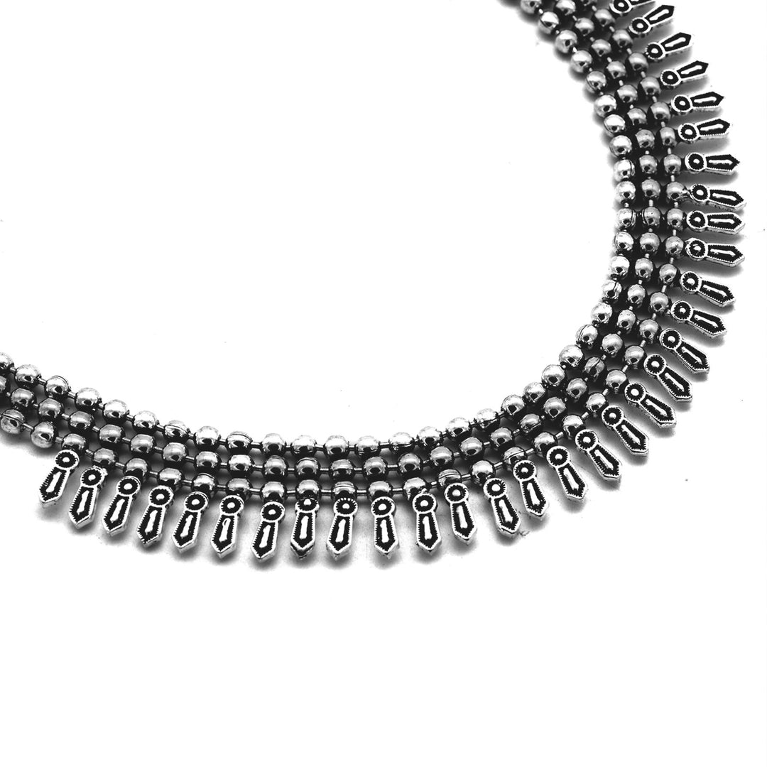 Teejh Nysa Metallic Silver oxidized Jewelry Gift Set