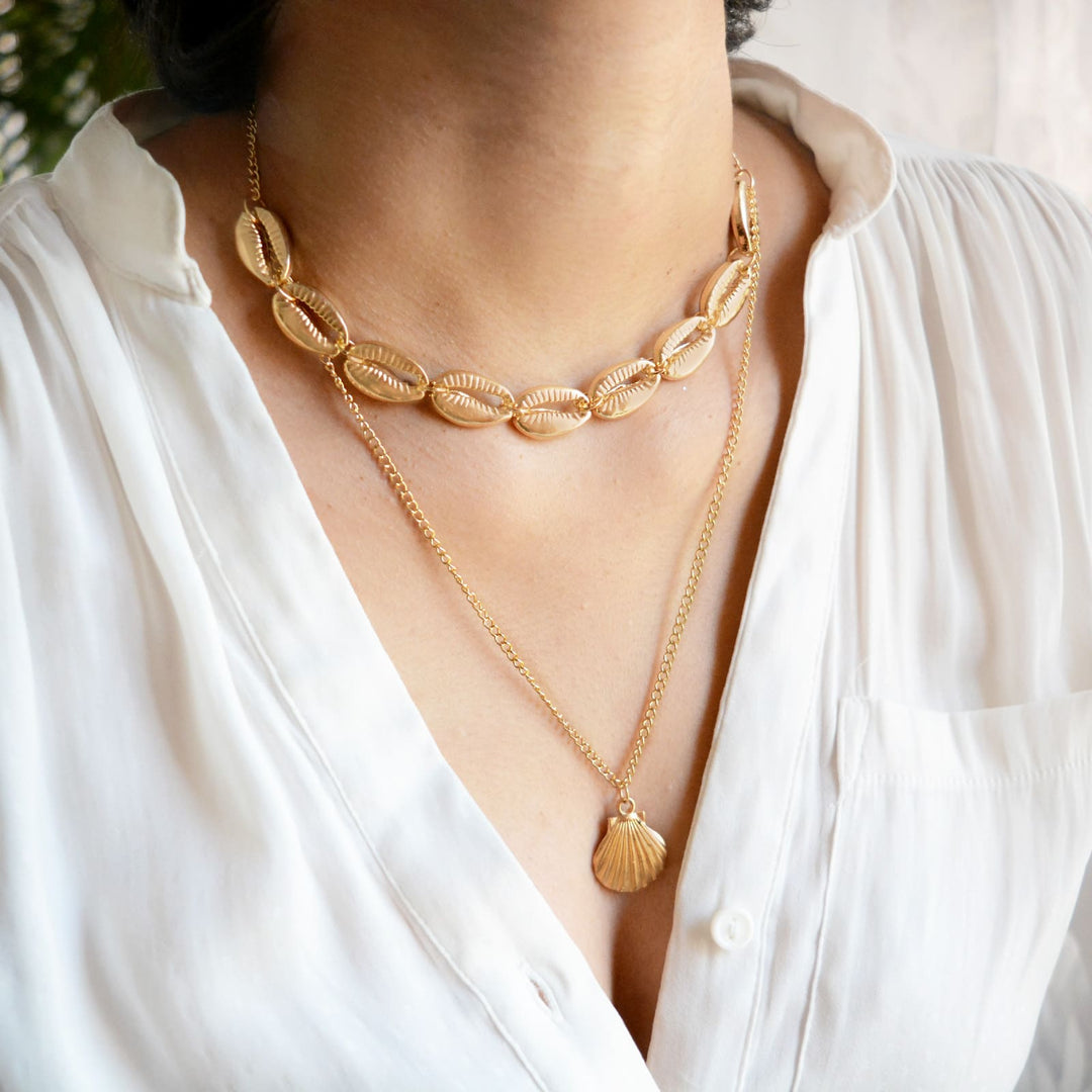 Sea Shells Layered Necklace - Joker & Witch