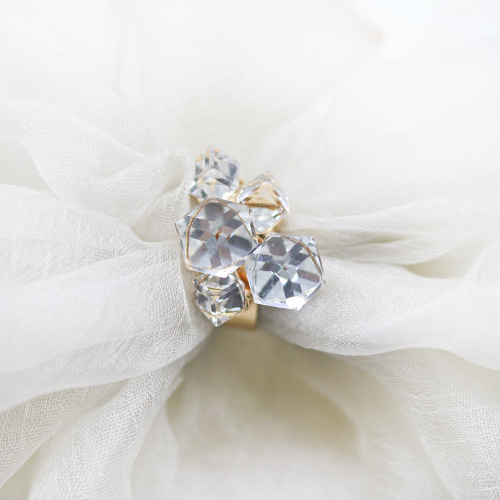 White Crystalline Ring - Joker & Witch