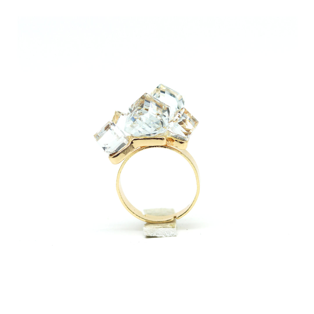 White Crystalline Ring - Joker & Witch