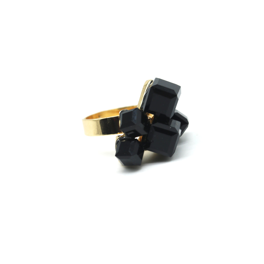 Black Crystalline Ring - Joker & Witch